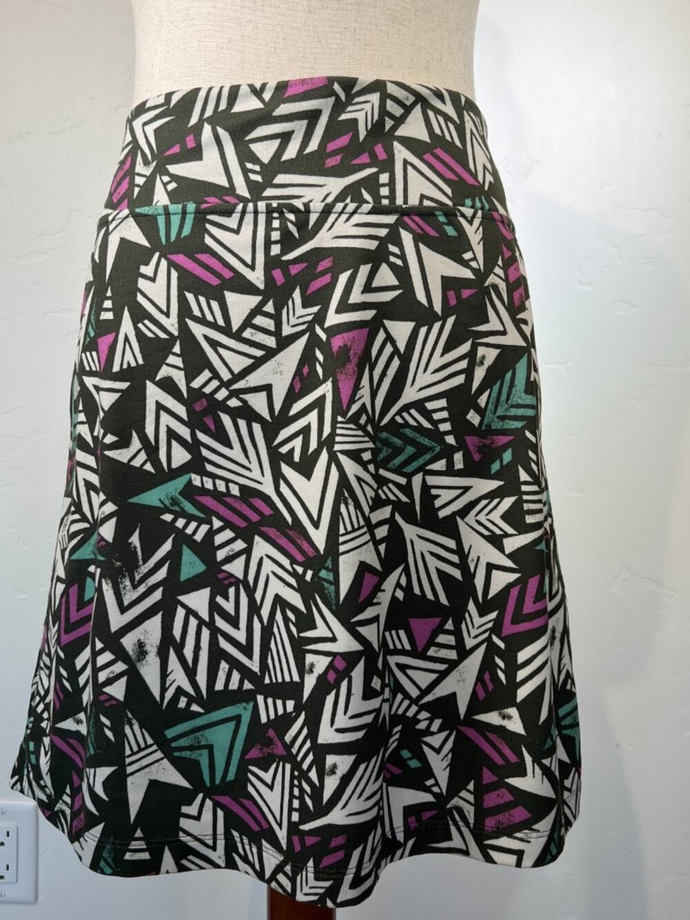 Patagonia Morning Glory Skirt Women's Medium Multicolor Geometric Print Stretch